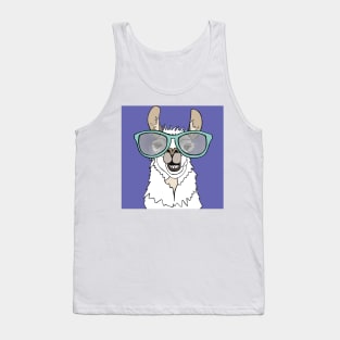 Very Peri Llama with glasses Tank Top